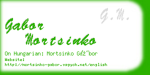 gabor mortsinko business card